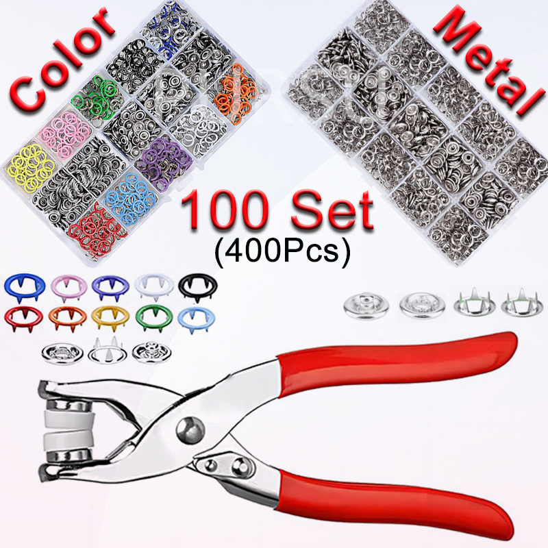 Snap Button Plier - 100 ensembles de pinces à pression
