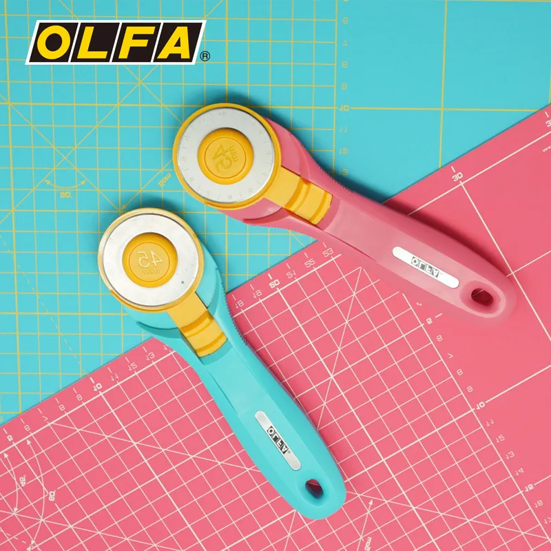 Rotary Cutter Fabric - Olfa RTY-2/C 45mm distant Pinkle lame