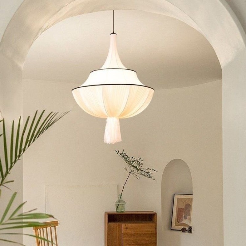 Century Textile & Sewing Supply Hours - Luminaire Suspendu LED en Tissu, Design