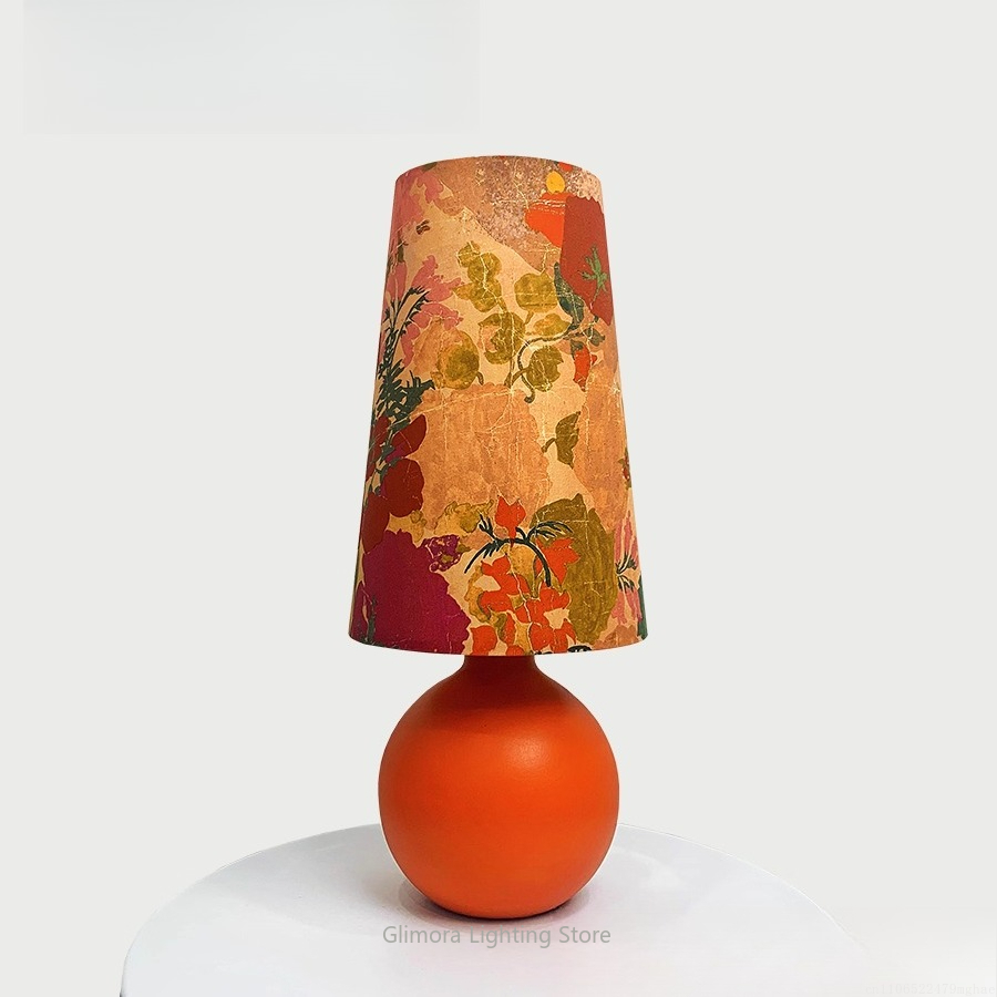 Lampe de table sphère orange : - Century Textile & Sewing Supply Hours avis et prix