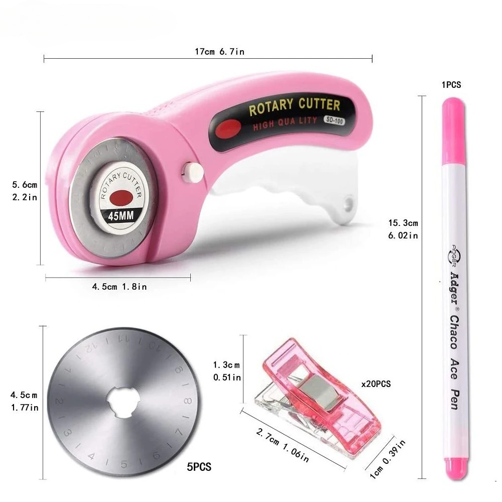 Cutter rotatif de 5 mm avec 5  - Rotary Cutter Fabric avis et prix